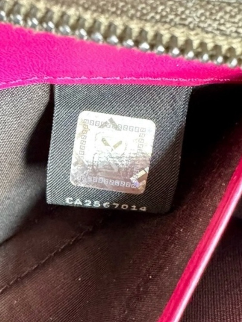 FENDI Zip Around Wallet Multicolor Rainbow FF Logo Zucca Canvas Pink Interior - Picture 5 of 10